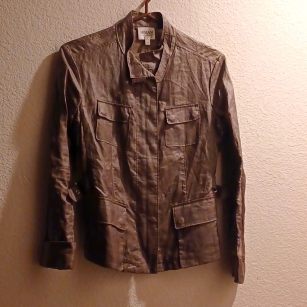 NWOT Armani collezioni taupe jacket sz 40